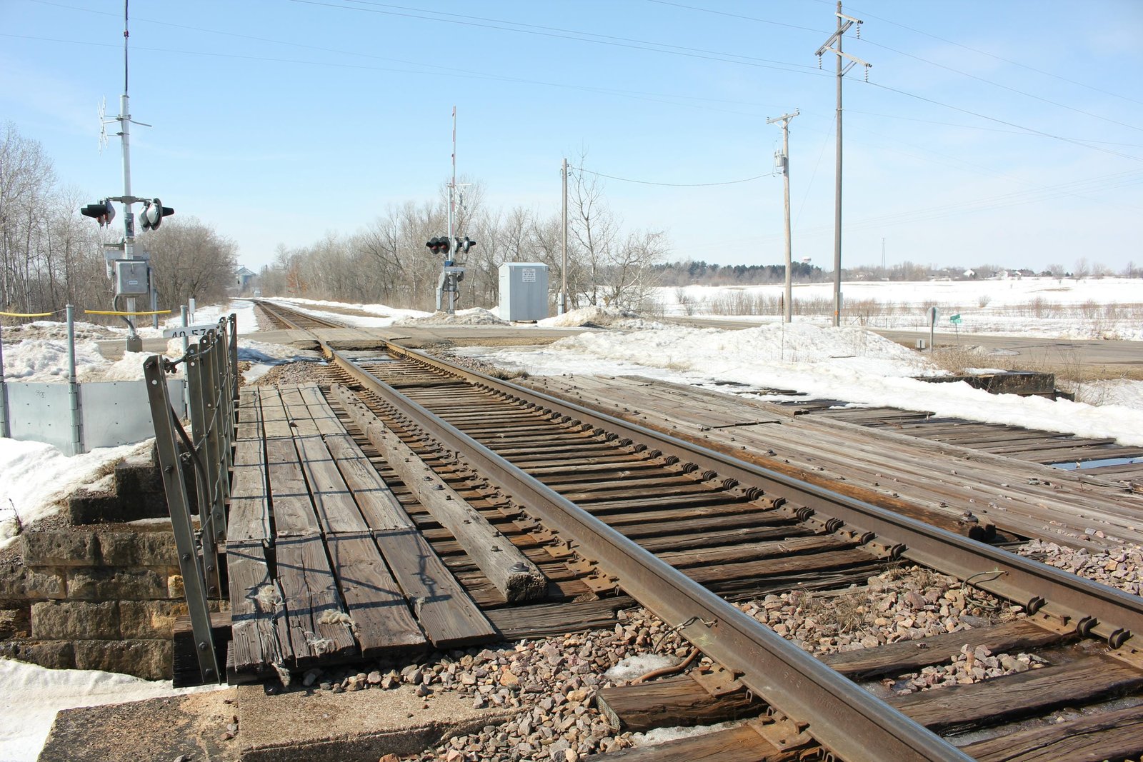 Looking west